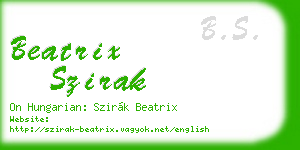 beatrix szirak business card